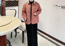 俞兆林媽媽秋裝50-60歲洋氣短風衣中年婦女裝2025新款上衣休閑時尚外套 橘色 均碼 XL(推薦115-130斤) 曬單實拍圖