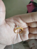 中鑫珠寶人生一克拉黃金鉆戒足金鑲嵌鋯石蕾絲公主戒指求婚結(jié)婚女戒 金重3.96克（14圈號） 曬單實拍圖