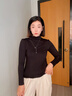 Jay山茶花毛衣鏈女掛件衣服配飾長款項鏈吊墜掛繩掛飾送女友生日禮物 【品牌禮盒】黑色 曬單實拍圖
