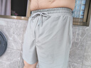 SOSOLEMON運動(dòng)短褲男速干透氣馬拉松田徑拉鏈口袋跑步短褲男 灰色（輕薄冰絲褲） XL 曬單實(shí)拍圖