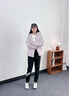 波司登（BOSIDENG）25新款冬季羽絨服女短款連帽加厚90絨百搭保暖外套B250245128 淡丁香紫6113-趨勢推薦 S 160/88A 體重約100-110斤 曬單實(shí)拍圖