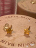 周大福 星星足金黃金耳釘(工費160)約1.2g EOF58七夕情人節(jié)禮物 曬單實拍圖