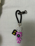 高檔精致防丟汽車(chē)鑰匙鏈書(shū)包掛飾公仔創(chuàng  )意男女情侶星空小熊鑰匙扣 紫潮酷閃電熊+黑平安 曬單實(shí)拍圖
