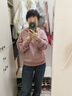 Champion冠軍加絨連帽衛衣女新款休閑時(shí)尚刺繡長(cháng)袖上衣 粉色 M  曬單實(shí)拍圖