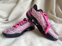 李寧利刃5丨籃球鞋男鞋透氣網(wǎng)面一體織低幫籃球舒適專(zhuān)業(yè)比賽運動(dòng)鞋 熒光嫩粉/黑-2 101款3D碎影 41.5 曬單實(shí)拍圖