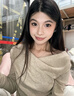 柯蘭娜法式燕麥色蕩領露肩針織衫春季斜肩修身長袖T恤女內(nèi)搭打底上衣 蕎麥色 L  【110-120斤】 曬單實拍圖