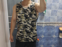 夏季速干迷彩背心男透氣吸汗坎肩無(wú)袖運動(dòng)T恤跑步健身籃球汗背心 迷彩軍綠 2XL 曬單實(shí)拍圖