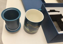 嘉萊琛茶杯茶水分離杯泡茶杯陶瓷辦公杯內膽禮盒裝送長(cháng)輩中秋節禮物水杯 茶杯【一鹿高升】藍色+禮盒+禮袋 曬單實(shí)拍圖