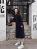 班尼路S&K系列連衣裙女裝連帽衛衣裙子女新款設計感秋冬裝衣服潮流長(cháng)裙 黑#純色 【棉柔親膚】 M 曬單實(shí)拍圖