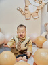 G.DUCKKIDS童裝男童秋裝套裝兒童服裝男寶寶春秋季學(xué)院風(fēng)三件套1小男孩衣服 米白色8223款-春秋 90 尺碼1~2歲【 80-90cm】cm 曬單實拍圖