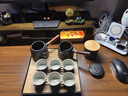 蘇氏陶瓷（SUSHI CERAMICS）功夫茶具套裝實(shí)木手柄側把茶壺日式竹面儲水茶盤(pán)高檔禮盒裝J0400 曬單實(shí)拍圖