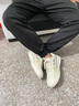 森馬（Senma）男鞋夏季休閑百搭時尚小白鞋子男士軟底輕便厚底增高板鞋男款透氣 米色 41 曬單實拍圖
