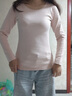 Carey Kay德絨發(fā)熱保暖內(nèi)衣女2025年秋冬款羊絨蠶絲內(nèi)搭打底衫秋衣秋褲套裝 鳶粉 L 曬單實拍圖