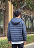 啄木鳥輕薄羽絨服男短款2025年新款輕便男士冬季外套男裝休閑百搭鴨絨服 霧霾蘭【連帽款-輕薄保暖】 XL 曬單實(shí)拍圖