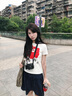 LDBE花朵正肩短袖t恤女夏季新款設(shè)計(jì)感小眾韓系顯瘦百搭圓領(lǐng)體恤上衣 白色 M 【90-110斤】 曬單實(shí)拍圖
