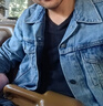 Levi's李維斯情侶同款美式經(jīng)典復古休閑時(shí)尚潮牌修身牛仔夾克外套 淺藍色 M 曬單實(shí)拍圖