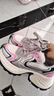 他她（TATA）銀色老爹鞋女厚底顯高運動(dòng)鞋女鞋DGAG1AM4 銀/粉/白 36 曬單實(shí)拍圖