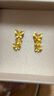 六福珠寶 黃金耳釘實(shí)心蝴蝶足金耳飾 計價(jià)L07TBGE0015 約2.20克 曬單實(shí)拍圖