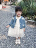 G.DUCKKIDS小黃鴨童裝女童春秋牛仔裙子套裝兒童春季連衣裙寶寶蛋糕公主裙 蛋糕裙 100 (建議90-98cm 2-3周歲） 曬單實拍圖