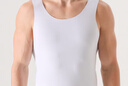 莫代爾100S支超細無(wú)痕男士背心高檔打底透氣運動(dòng)純色汗衫坎肩抗靜電夏季 白色-100S支無(wú)痕 3XL /185推薦170-190斤 曬單實(shí)拍圖