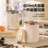 彩致（CAIZHI）304不銹鋼水杯馬克杯咖啡杯帶蓋家用雙層防燙喝水杯子 咖白CZ6228 曬單實(shí)拍圖