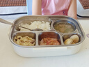 雙槍（Suncha）鈦健康不銹鋼飯盒學(xué)生上班族可微波爐餐盒比316好1.5L配保溫袋 曬單實拍圖
