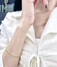 寓銀匠流光鳳尾金包銀手鏈時(shí)尚百搭女素鏈手串送老婆送女友情人節禮物 鳳尾手鏈 總重約3g*包金0.7g*卡3.4/長(cháng)21cm 曬單實(shí)拍圖