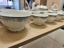 藝汐 歐式餐具整套家用高檔骨瓷景德鎮釉下彩碗盤(pán)套裝輕奢送禮喬遷 微波爐適用丨皮箱裝丨 60件套 曬單實(shí)拍圖