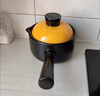 悅炊 PLEASED COOKING陶瓷小砂鍋奶鍋寬口煮泡面鍋無(wú)涂層?jì)雰狠o食鍋小燉煲3年燒裂換新 黑鍋橙蓋 1.2L 曬單實(shí)拍圖