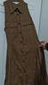 UR秋季新款女裝美拉德復古風(fēng)坎肩無(wú)袖連衣裙UWL740068 深咖棕 M 曬單實(shí)拍圖