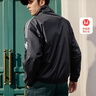 adidas休閑簡約三條紋梭織立領(lǐng)夾克外套男裝秋季阿迪達(dá)斯三葉草   黑色 (偏小，推薦買大1碼)   2XL 曬單實(shí)拍圖