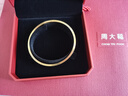 周大福方形金鐲子實(shí)心足金素圈黃金手鐲女(工費:1680計價(jià))EOF731 56mm 足金 約26.01g 曬單實(shí)拍圖