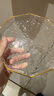 水晶玻璃玄關(guān)鑰匙收納托盤(pán)客廳蛋糕水果盤(pán)首飾香薰香水收納盒 多邊形 小號 邊水晶玻璃托盤(pán) 曬單實(shí)拍圖