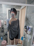 UR七夕2025秋季新款女裝休閑高街感字母寬松長袖T恤UWJ450114 中灰 (面料微透) M 曬單實拍圖