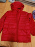 雪中飛【可拆卸帽輕薄羽絨服】秋冬新品高蓬松鴨絨中大童裝保暖兒童外套 中國紅 160 曬單實(shí)拍圖