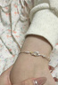中國黃金（CHINA GOLD）S925銀十二花神手鏈女款輕奢高級感手飾婦女節生日禮物送女友愛(ài)人 三月桃花手鏈 曬單實(shí)拍圖