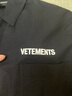 VETEMENTS都市休閑經(jīng)典牛津紡情侶長袖襯衫男女秋冬款易洗速干上衣64130001 黑色 L 曬單實拍圖