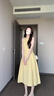 GARNUO法式氣質(zhì)高級感黃色無(wú)袖背心連衣裙子女夏季2026新款收腰顯瘦長(cháng)裙 黃色【無(wú)袖長(cháng)款】 S 【80-100斤】 曬單實(shí)拍圖
