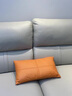 茗芮居客廳輕奢皮沙發(fā)抱枕靠墊科技布長(cháng)方形靠枕套腰枕皮質(zhì)靠背墊皮枕頭 橘橙色 40x60(腰枕含芯 曬單實(shí)拍圖