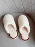 邦帛世情侶棉拖鞋男女冬季加絨保暖室內居家外穿毛絨地板拖棉鞋月子鞋 情侶毛絨拖【白色】 3cm 36-37 (適合35-36碼) 曬單實(shí)拍圖