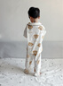 巴帝巴帝秋冬款嬰幼兒童純棉家居服套裝睡衣男女寶寶空調服 小熊帽子 110 曬單實拍圖