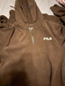 FILA 斐樂(lè )官方連衣裙年秋季新品長(cháng)款連帽打底衛衣長(cháng)裙子 復古咖-DK S 160/80A/S 曬單實(shí)拍圖