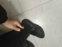 鴻星爾克凌躍2跑鞋加絨款冬季新款保暖棉鞋跑步鞋緩震加棉運動(dòng)鞋子男鞋 正黑 革面加絨 43 曬單實(shí)拍圖