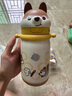 babycare兒童保溫杯嬰兒小松鼠寶寶1-3歲不銹鋼吸管水杯壺學(xué)生上學(xué)450ml 曬單實(shí)拍圖