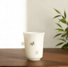 陶羽冰種玉瓷鋦銀蝴蝶聞香杯家用高檔茶杯陶瓷主人杯功夫茶具喝茶杯子 璞玉冰種玉瓷·鋦銀蝴蝶·聞香杯 曬單實(shí)拍圖