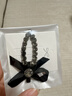 黎傾黑色絲絨蝴蝶結水鉆鴨嘴夾碎發(fā)高級輕奢感側邊劉海夾頂夾發(fā)卡發(fā)夾 曬單實(shí)拍圖