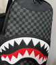 SPRAYGROUND鯊魚(yú)嘴經(jīng)典棋盤(pán)格黑色雙肩包潮牌高中學(xué)生書(shū)包SG背包 黑色 曬單實(shí)拍圖