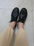 茯見(jiàn)平底鞋女士媽媽鞋舒適軟底防滑工作單鞋黑色小皮鞋面試肯德基 黑色 37 曬單實(shí)拍圖