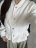 Teenie Weenie小熊女裝棉服2025冬季新款清新淡雅溫暖舒適棒球夾克 象牙白 S 曬單實(shí)拍圖