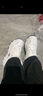 斯凱奇（Skechers）女鞋秋冬小白熊休閑鞋子厚底增高百搭運動軟底老爹鞋99999863 白色/海軍藍(lán)色/WNV 37.5 曬單實拍圖